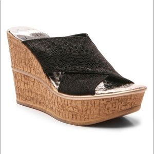 black ruth wedge sandle